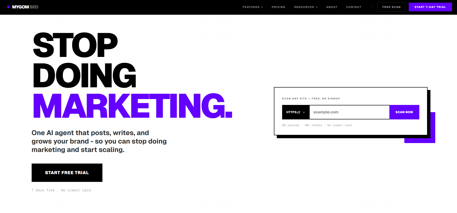 landing page mygom seo