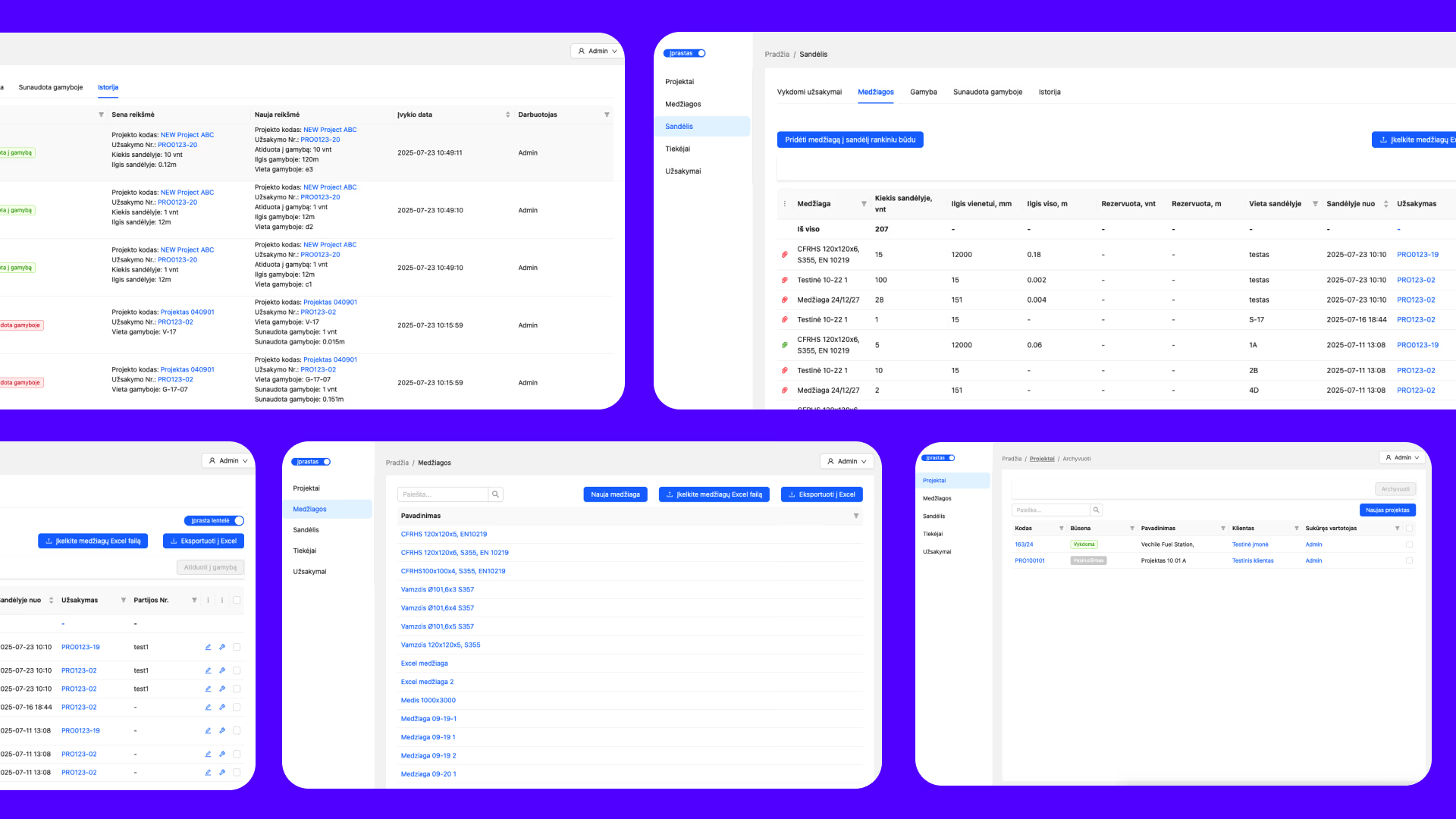 Steel Manufacturing ERP System MYGOM screenshots