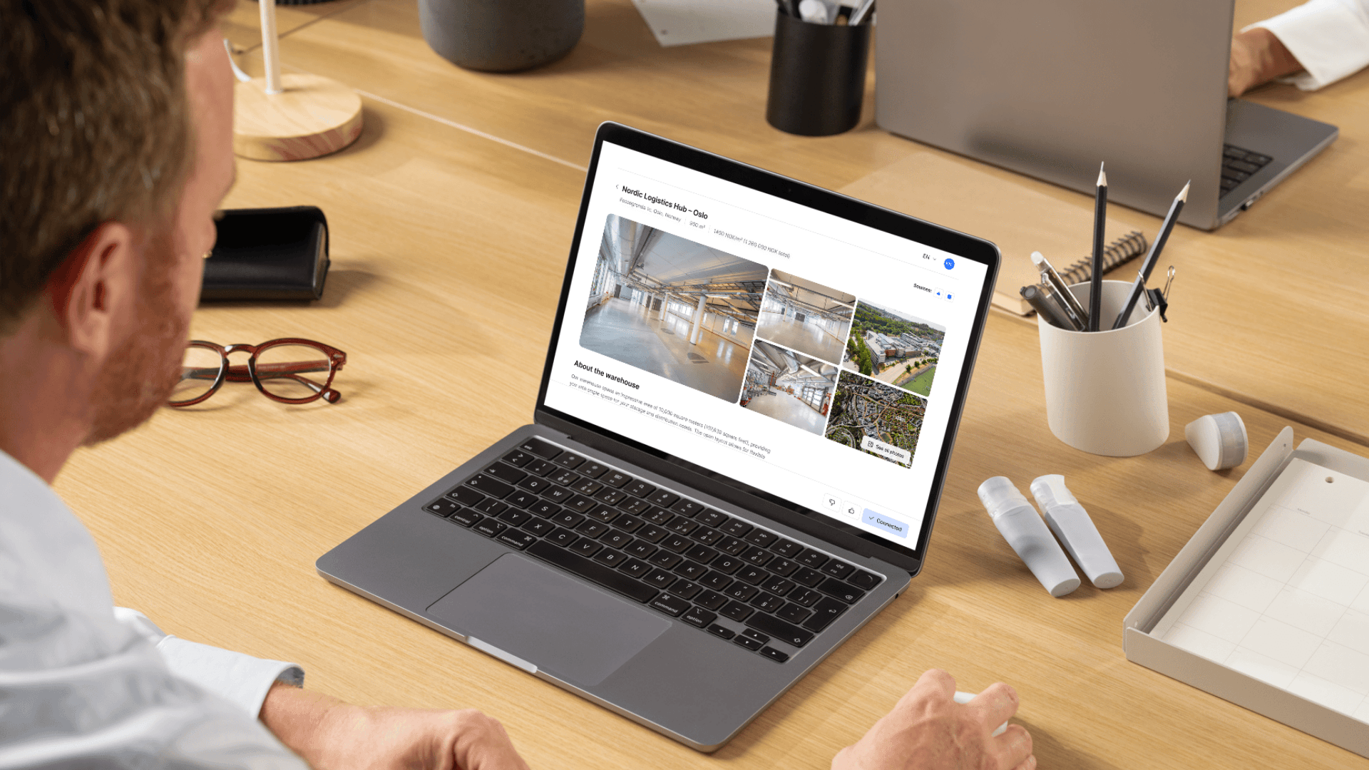 laptop with real estate client website