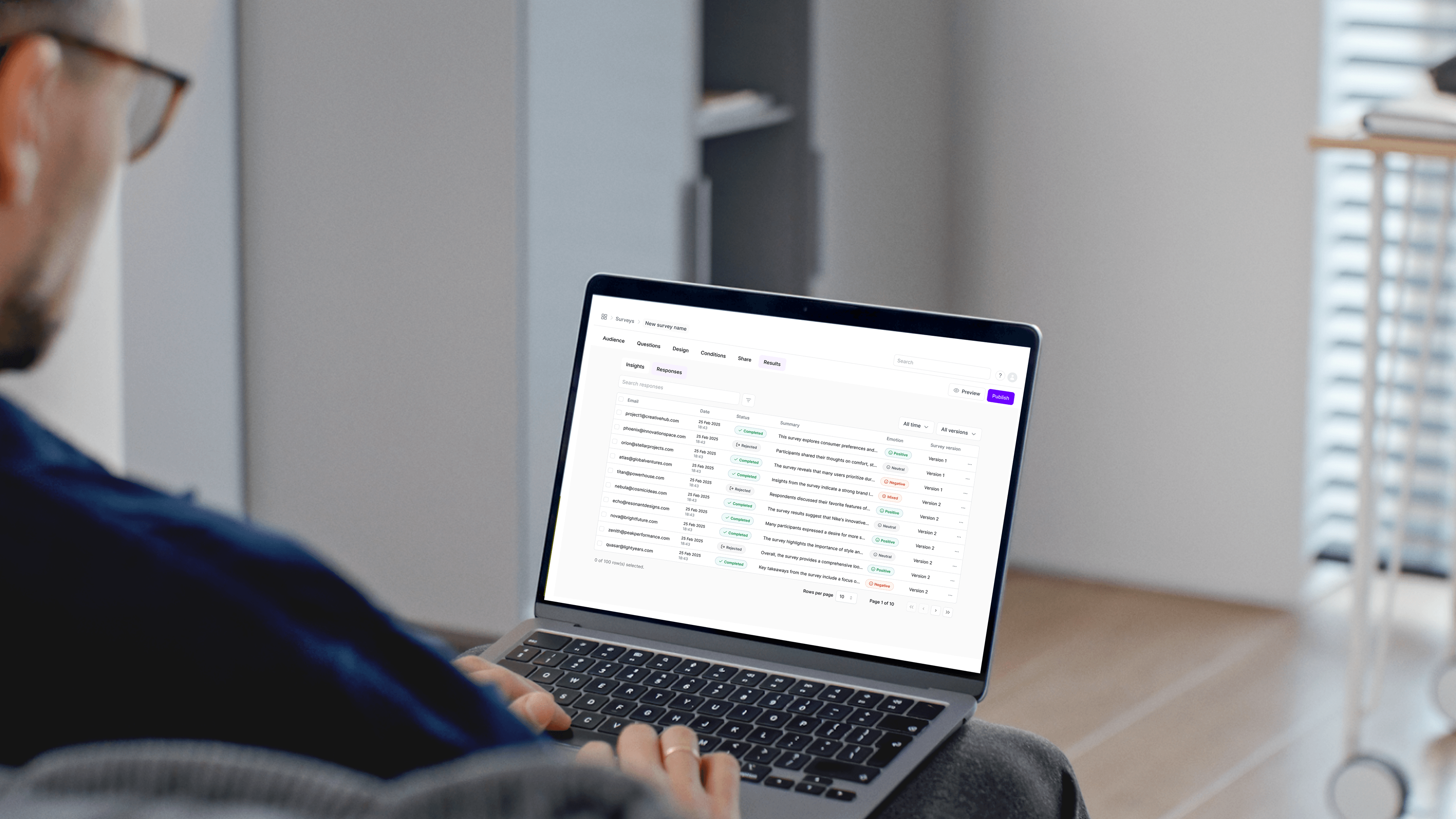 AI POWERED VIDEO SURVEY PLATFORM PAGE